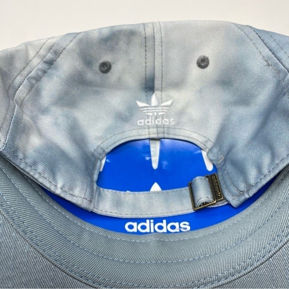 ADIDAS ORIGINALS TIE-DYED STRAP-BACK HAT UNISEX MEDIUM GREY ONE SIZE - Picture 9 of 9